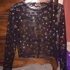 Forever 21 Star Mesh Shirt